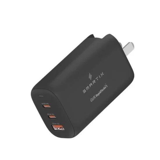 Smartix Premium Us/Uk/Eu Wall Adaptor 65W Gan - Black